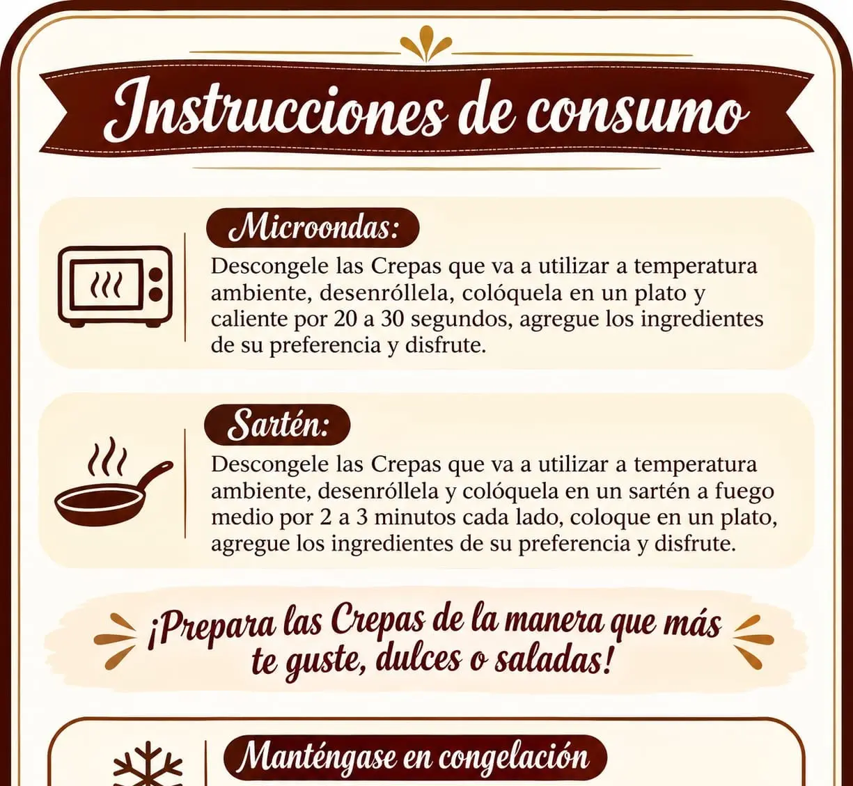 Calentar crepas
