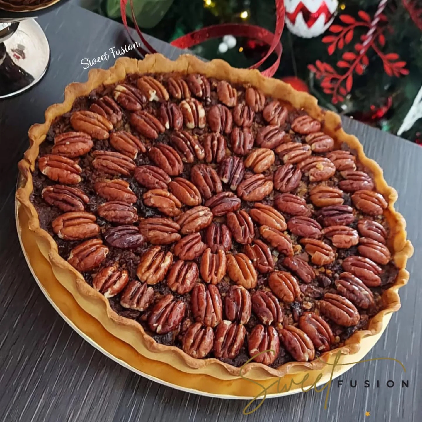 Pie de pecanas artesanal